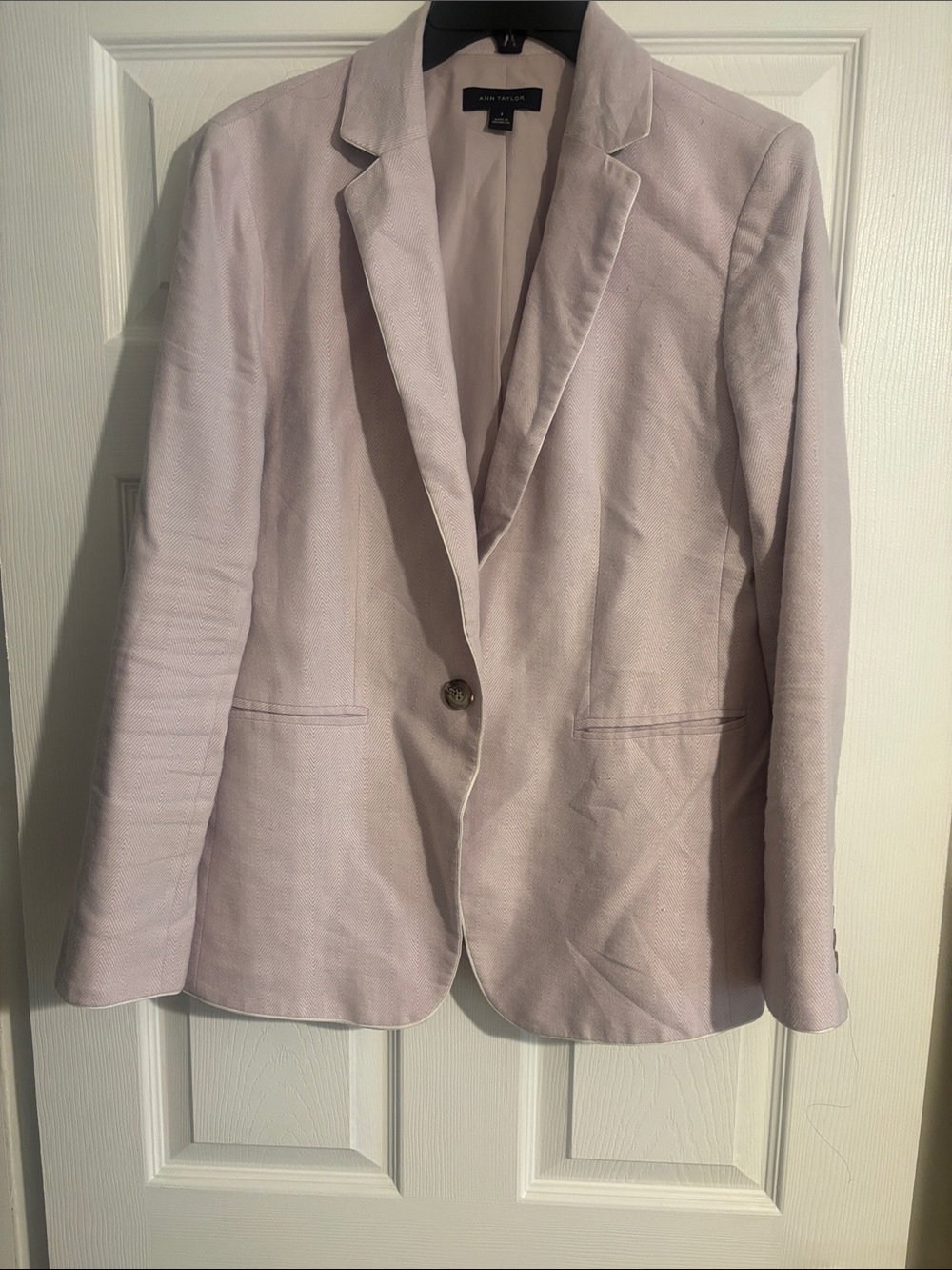 Ann Taylor Pale Lavender Single-Button Blazer